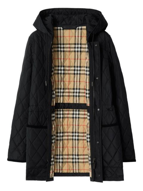 Burberry quilted hooded jacket - Black