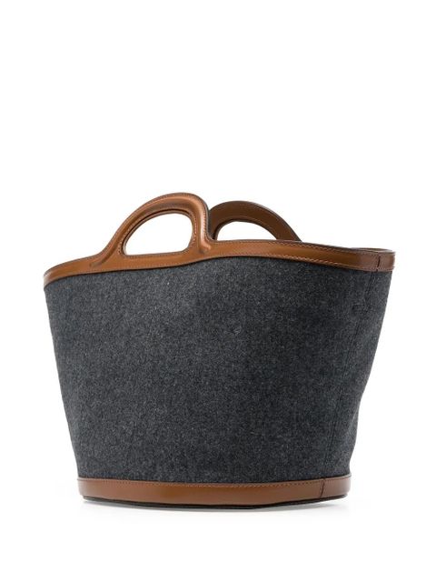 Marni logo-print tote bag - Blue