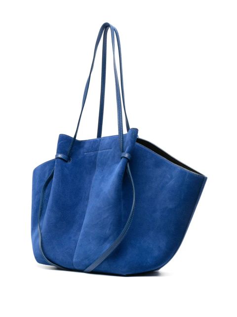 Yuzefi large Mochi suede shoulder bag - Blue