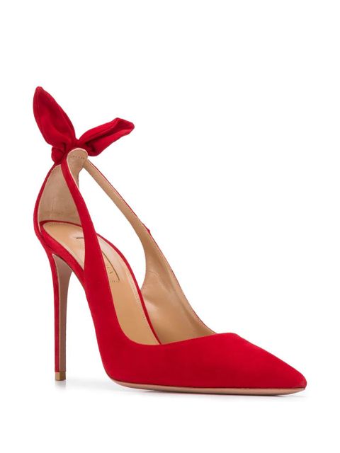 Aquazzura 105mm bow tie pumps - Red - zdjęcie produktu nr 2