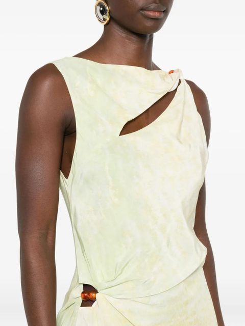 SIR. slit-detail gown - Yellow