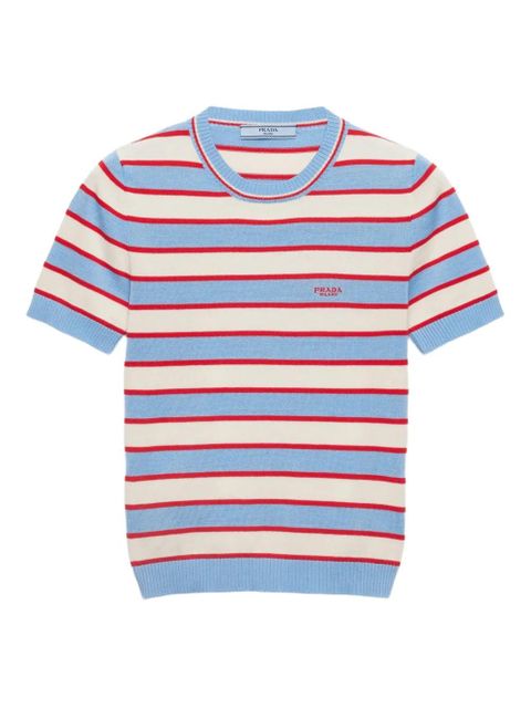 Prada knitted T-shirt - Blue - zdjęcie produktu nr 1