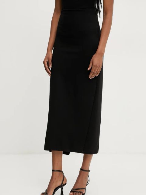 Answear.LAB spódnica kolor czarny midi ołówkowa
