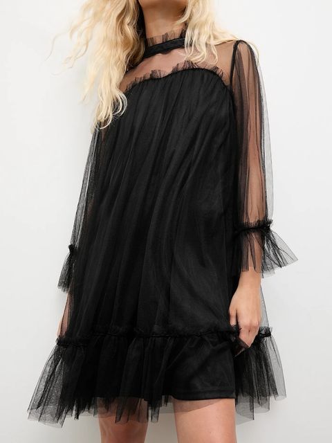 Answear.LAB sukienka kolor czarny mini rozkloszowana - zdjęcie produktu nr 2