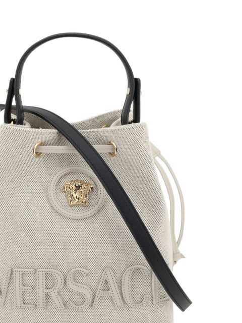 Versace La Medusa canvas bucket bag - Neutrals