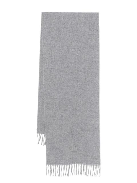 Lauren Ralph Lauren embroidered-logo scarf - Grey - zdjęcie produktu nr 1