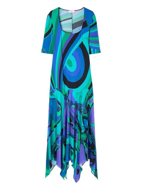 PUCCI asymmetric-hem maxi dress - Blue - zdjęcie produktu nr 1