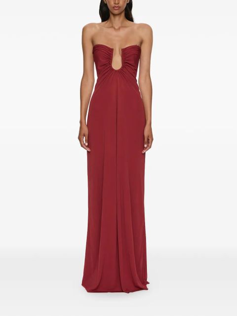 Christopher Esber Arced Palm strapless dress - Red - zdjęcie produktu nr 1