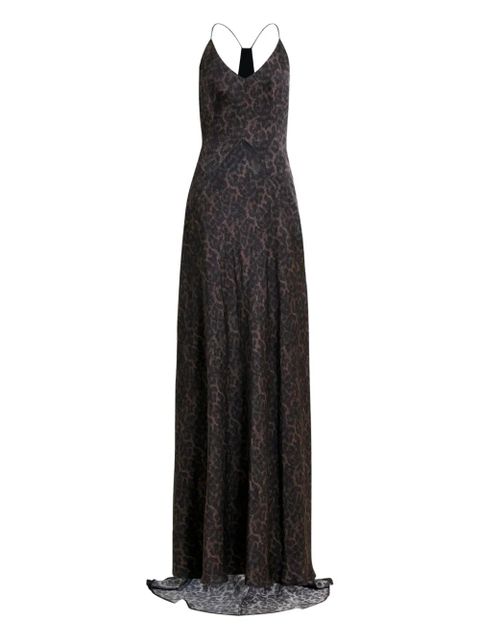 Essentiel Antwerp Idont leopard-print maxi dress - Black