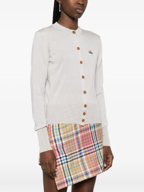 Vivienne Westwood logo-detail buttoned cardigan - Grey
