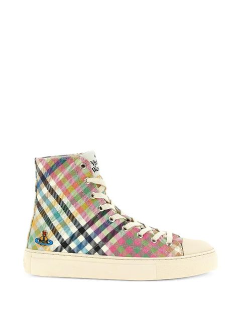 Vivienne Westwood Heather tartan Orb sneakers - Pink - zdjęcie produktu nr 1