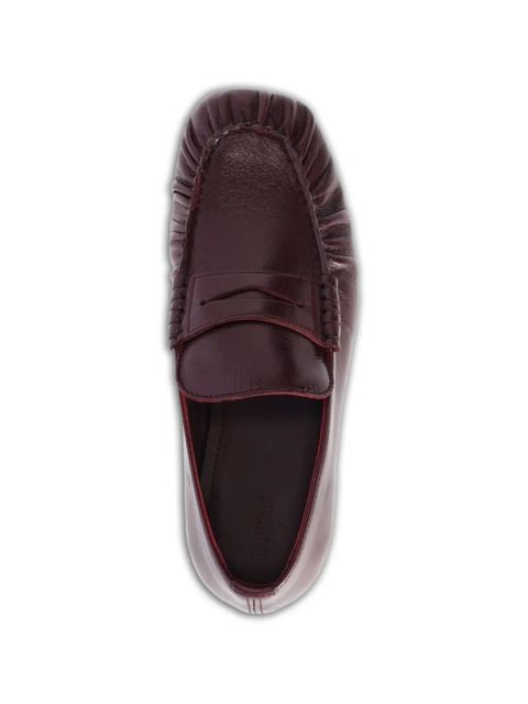 ALOHAS Aven pleated loafers - Red