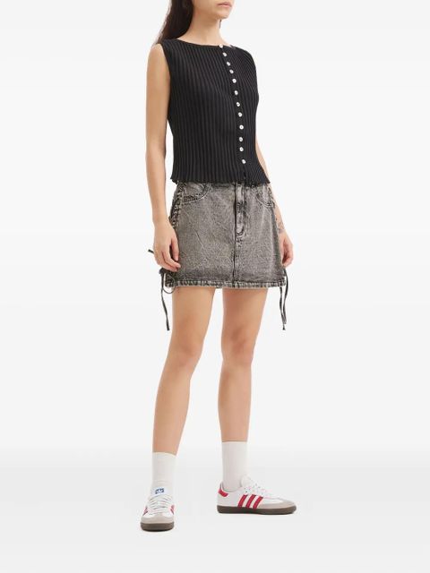 Free People ribbed buttoned top - Black - zdjęcie produktu nr 2