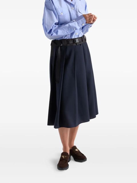 Prada suede triangle-logo loafers - Brown