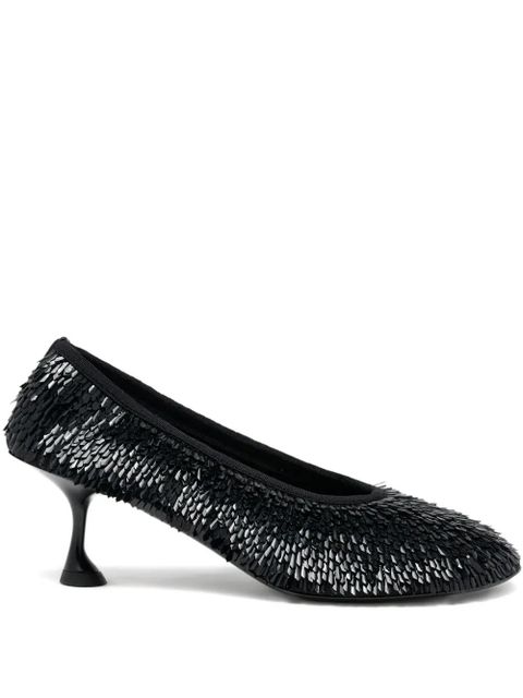 Proenza Schouler Tee sequinned pumps - Black - zdjęcie produktu nr 1
