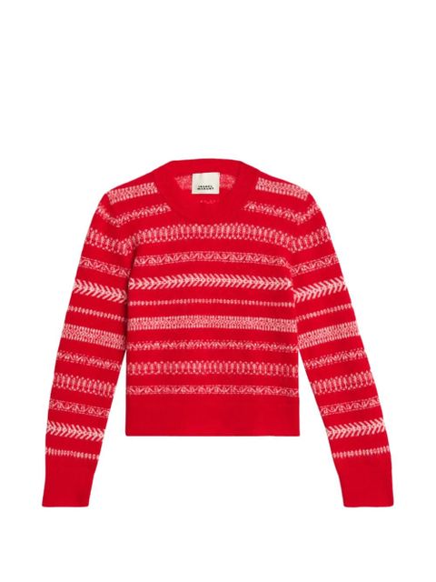 MARANT ÉTOILE Amity jacquard knitted sweater - Red - zdjęcie produktu nr 1