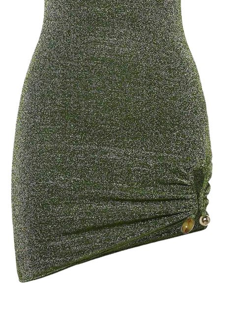 Oséree one-shoulder ruched dress - Green - zdjęcie produktu nr 2