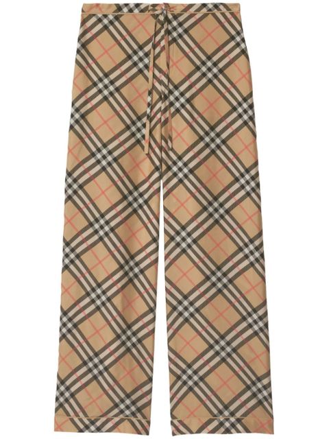 Burberry Nova Check silk pyjama trousers - Neutrals - zdjęcie produktu nr 1