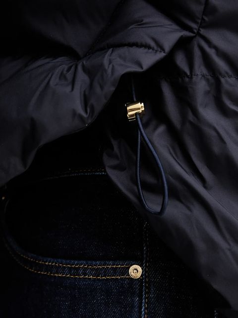 Pinko kurtka kolor granatowy zimowa oversize 101602 A2P6