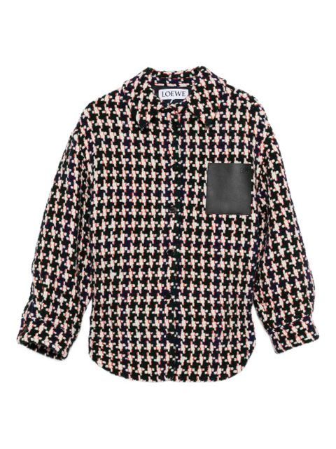 LOEWE houndstooth-pattern jacket - Blue - zdjęcie produktu nr 1
