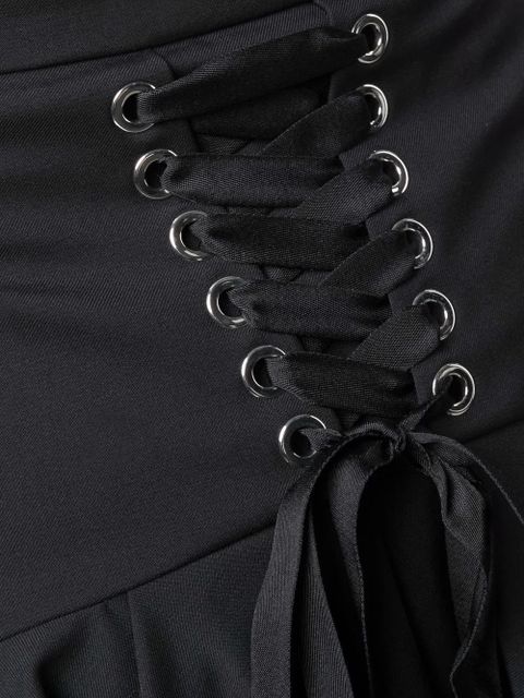 Alexander McQueen high-waisted ruffle-hem mini skirt - Black