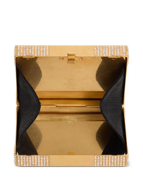 Valentino Garavani Minaumorphe crystal-embellished clutch - Gold - zdjęcie produktu nr 2