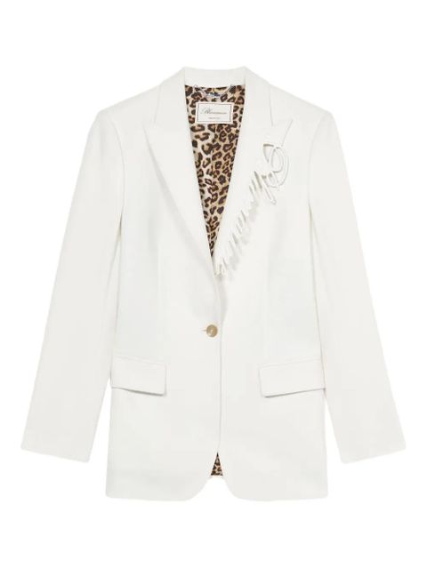 Blumarine logo-embroidered blazer - White - zdjęcie produktu nr 1