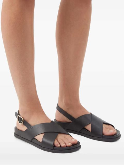 Ancient Greek Sandals Ikesia criss-cross-strap sandals - Black