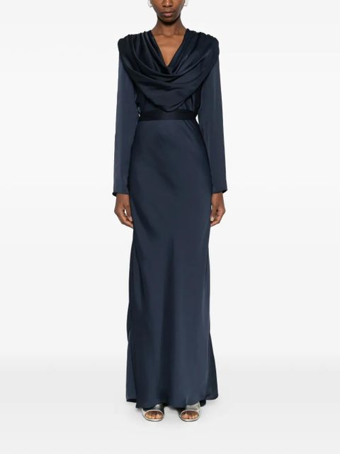 ROTATE BIRGER CHRISTENSEN satin cowl-neck maxi dress - Blue - zdjęcie produktu nr 2