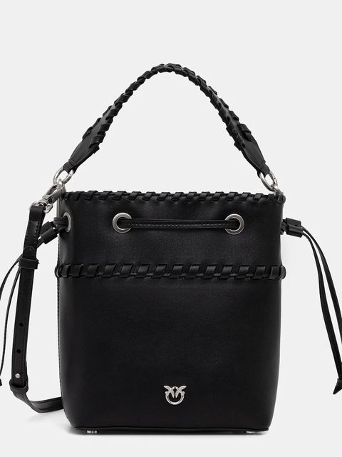 Pinko torebka skórzana kolor czarny 104303 A2OR