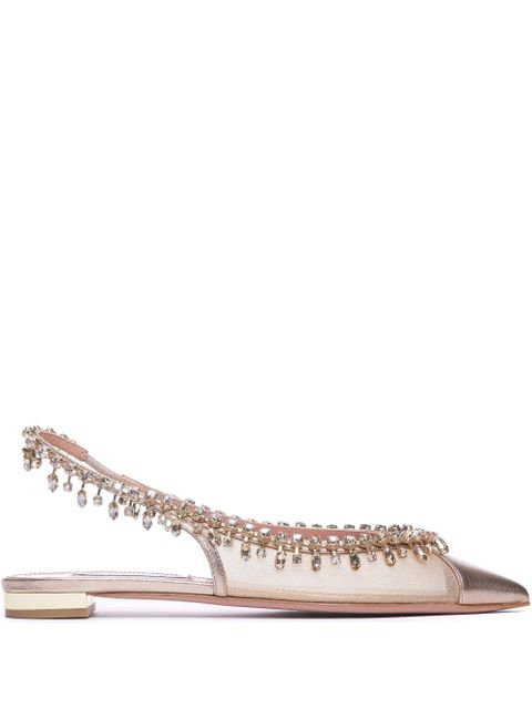 Aquazzura Temptation Crystal ballerinas - Pink - zdjęcie produktu nr 1