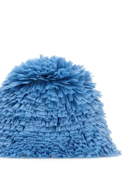 Prada logo-plaque hat - Blue