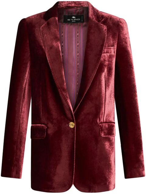 ETRO single-breasted velvet blazer - Red - zdjęcie produktu nr 1