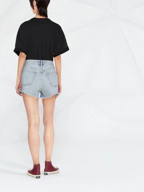 AGOLDE high-waisted denim shorts - Blue