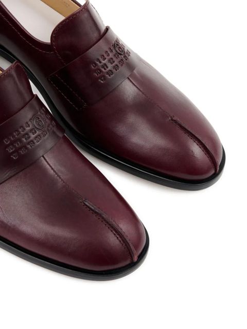MM6 Maison Margiela leather loafers - Red