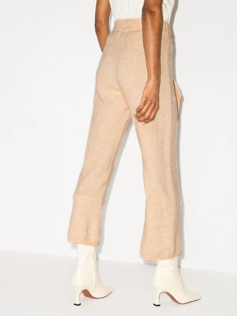 Nanushka tied waist knit trousers - Neutrals