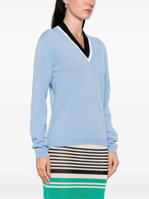 Marni V-neck wool sweater - Blue