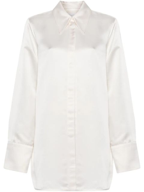 Jil Sander satin shirt - White - zdjęcie produktu nr 1