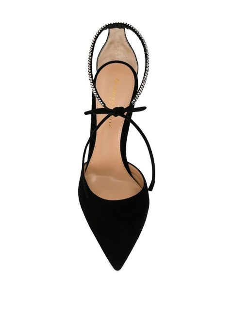 Gianvito Rossi Montecarlo D'Orsay 105mm suede pumps - Black - zdjęcie produktu nr 2