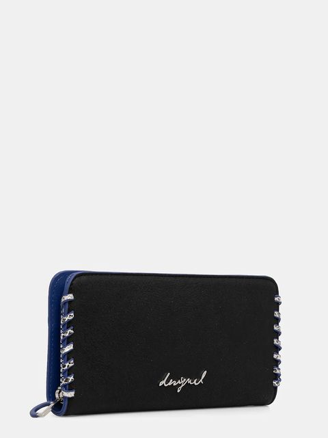 Desigual portfel CAPSULE TINY ZIP FIO damski kolor czarny 25WAYP12 - zdjęcie produktu nr 2