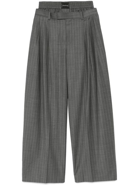 Alexander Wang boxer-detail pleated trousers - Grey - zdjęcie produktu nr 1