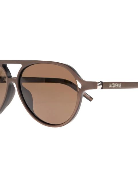 Jacquemus pilot-frame sunglasses - Brown - zdjęcie produktu nr 2