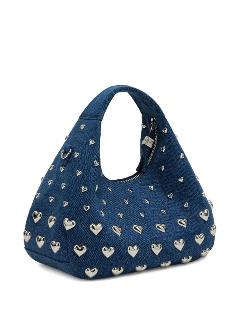 GANNI heart-stud tote bag - Blue