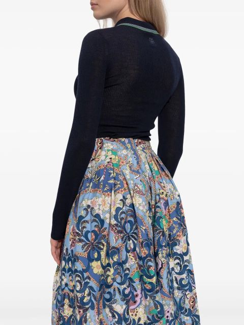 ETRO striped-border polo jumper - Blue - zdjęcie produktu nr 2