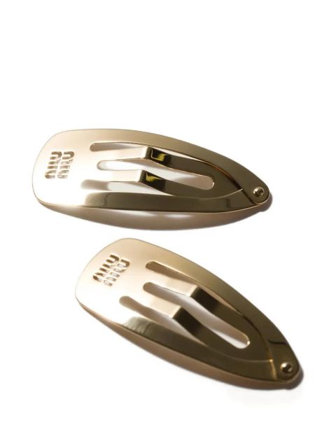 Miu Miu metal hair clips - Gold - zdjęcie produktu nr 1