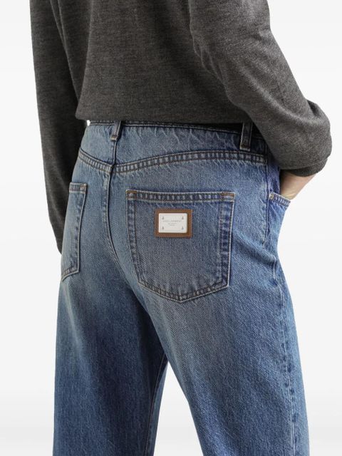 Dolce & Gabbana logo-plaque jeans - Blue