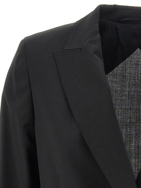 Max Mara double-breasted wool blazer - Black
