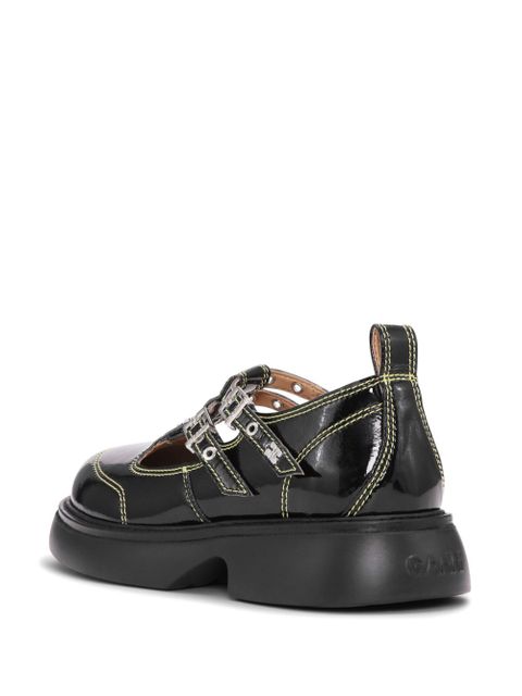 GANNI logo-plaque loafers - Black - zdjęcie produktu nr 2