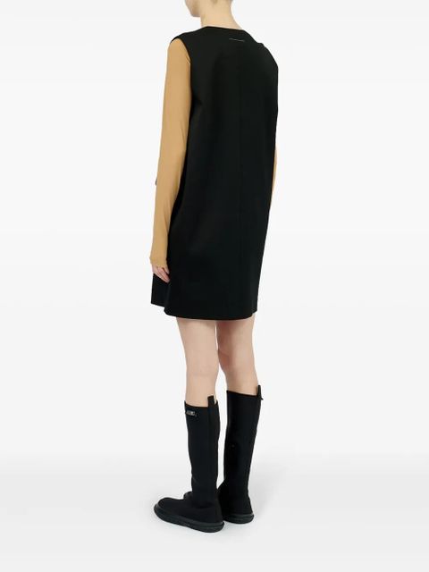 MM6 Maison Margiela plunging v-neck mini dress - Black