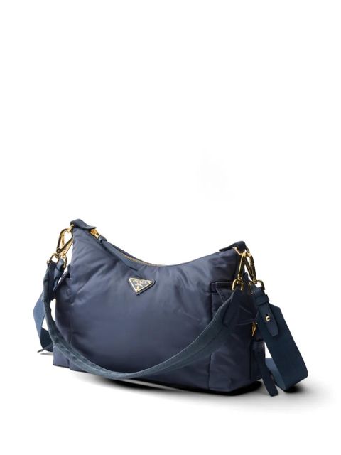 Prada Explore large Re-Nylon and leather bag - Blue